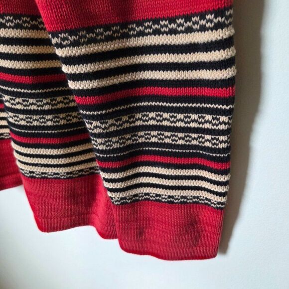 EUC VINTAGE LAUREN RALPH LAUREN BOAT NECK STRIPED COTTON SWEATER TOP SIZE L - Picture 13 of 16